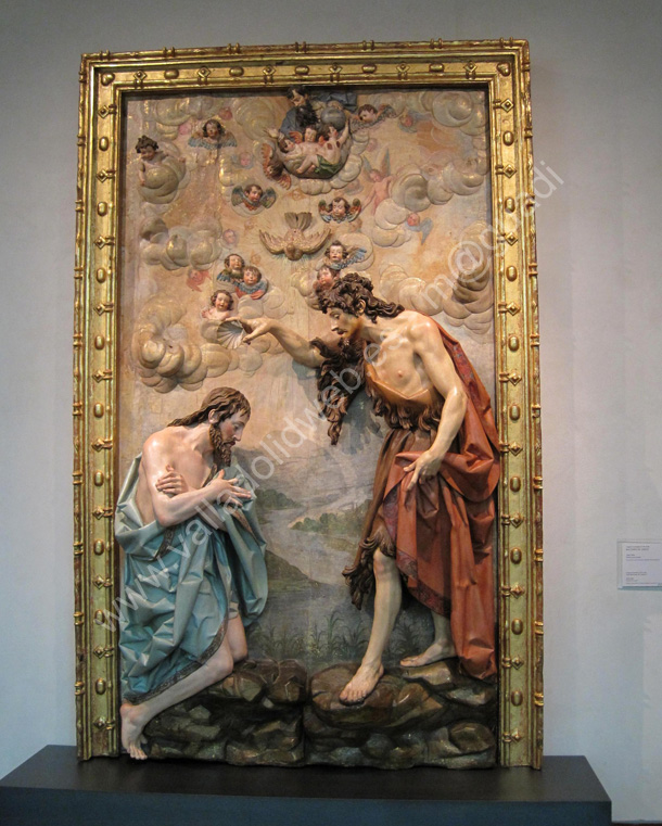 105 Valladolid - Museo N. Colegio San Gregorio - Gregorio Fernandez. Relieve del Bautismo de Cristo. 1624 - 1628