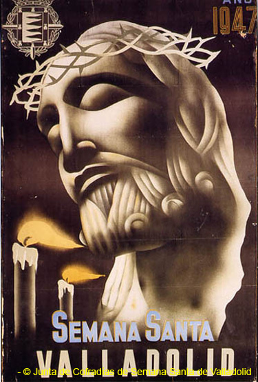 Semana Santa de Valladolid cartel de la JCSSVA 1947