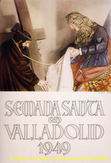 Semana Santa de Valladolid cartel de la JCSSVA 1949