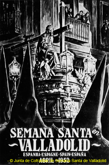 Semana Santa de Valladolid cartel de la JCSSVA 1952