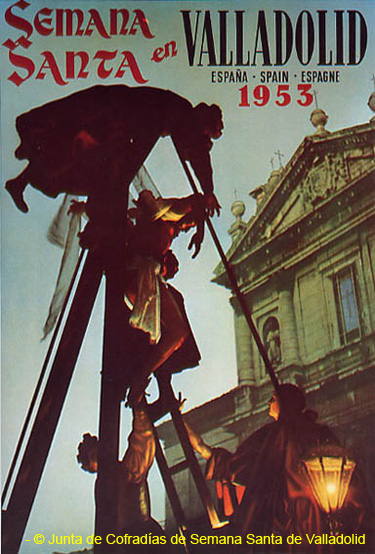 Semana Santa de Valladolid cartel de la JCSSVA 1953