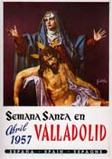 Semana Santa de Valladolid cartel de la JCSSVA 1957