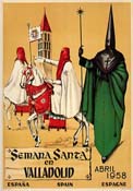 Semana Santa de Valladolid cartel de la JCSSVA 1958
